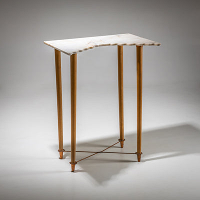 Pair of Wall Consoles with Marble Tops, attributed to Ugo la Pietra, Italy, Mid-20th Century