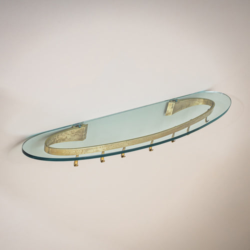 Model 2185 Wall Coat Rack by Max Ingrand for Fontana Arte, Italy, circa 1955