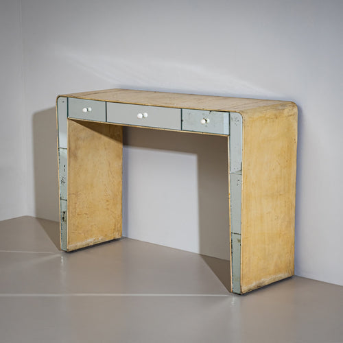 Vanity Console with Mirrored Front, Italy, 1950s