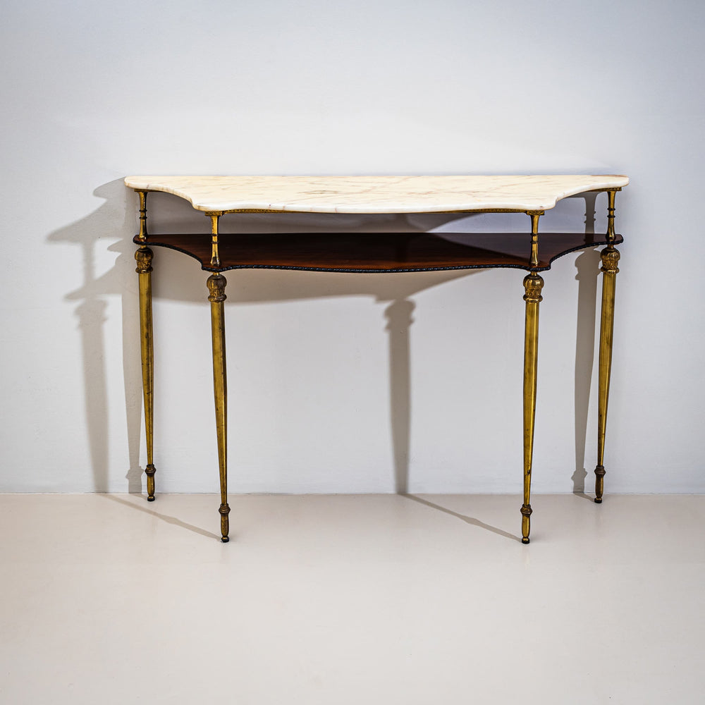 Wall Console with Onyx Top, Italy, Mid-20th Century