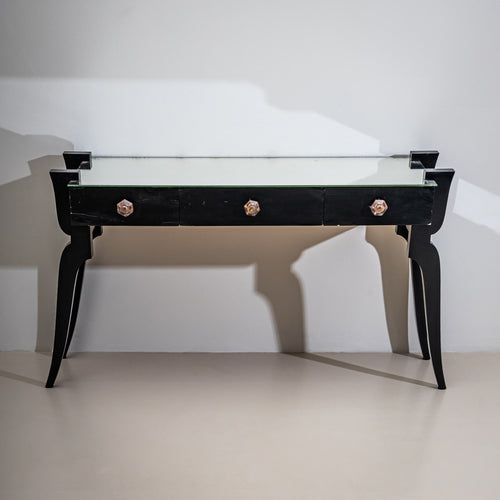 Black Art Deco Console, Italy, 1920s-40s