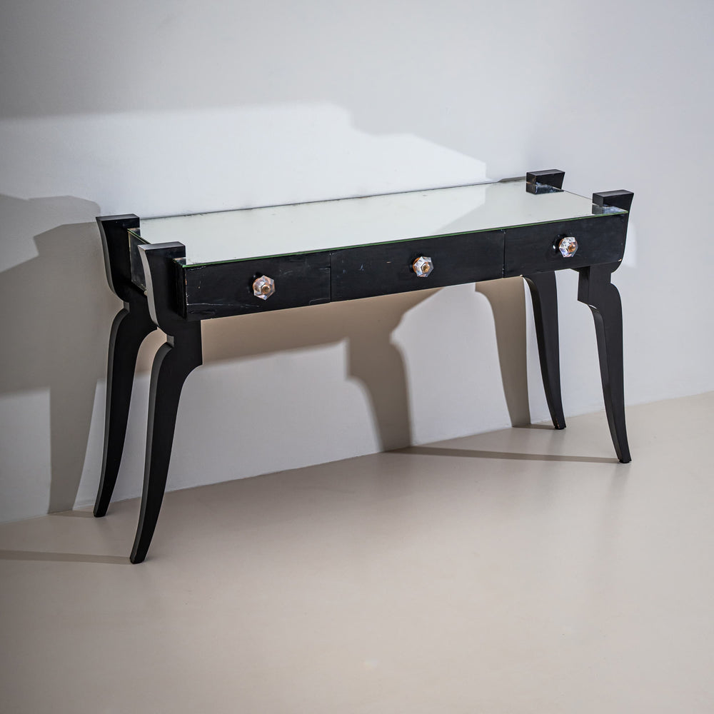 Black Art Deco Console, Italy, 1920s-40s