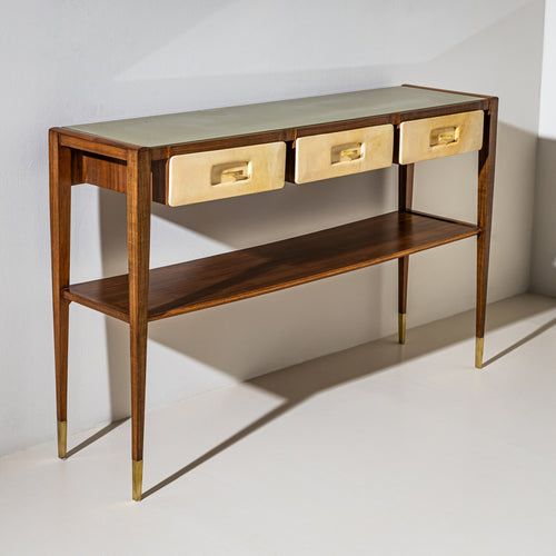 Wall Console with Parchment, Attributed to Gio Ponti for Mobilificio Dassi, Italy, 1940s