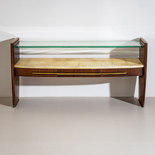 Wall Console with Parchment, Italy, 1940s