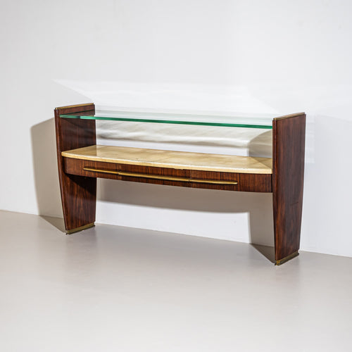 Wall Console with Parchment, Italy, 1940s