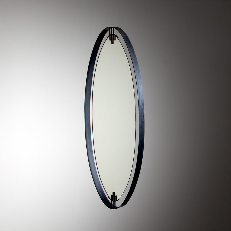 Minimalistic Oval Mirror by Santambrogio & De Berti, Italy 1960s