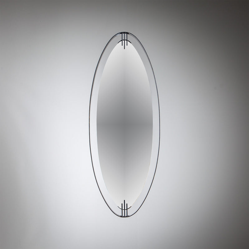 Minimalistic Oval Mirror by Santambrogio & De Berti, Italy 1960s