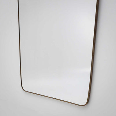 Italian Mid-Century Brass Mirror, circa 1950s