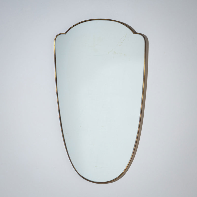 Shield-Shaped Wall Mirror, Italy, Mid-20th Century