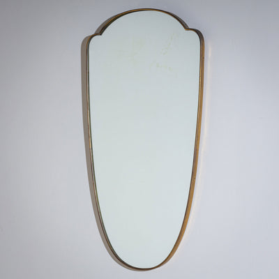 Shield-Shaped Wall Mirror, Italy, Mid-20th Century