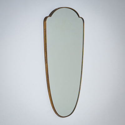 Shield-Shaped Wall Mirror, Italy, Mid-20th Century