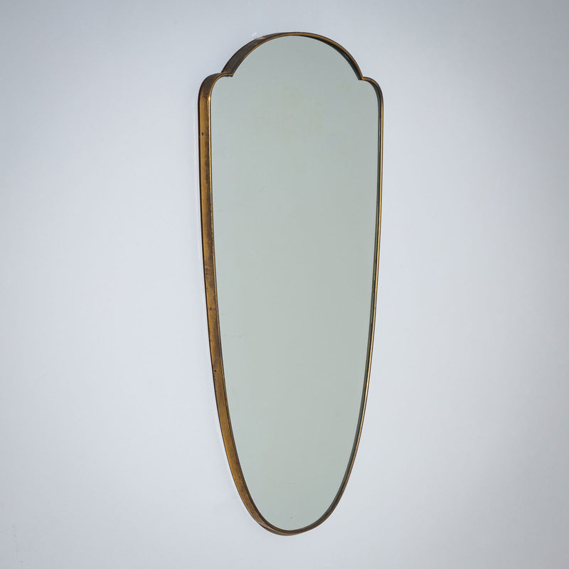 Shield-Shaped Wall Mirror, Italy, Mid-20th Century