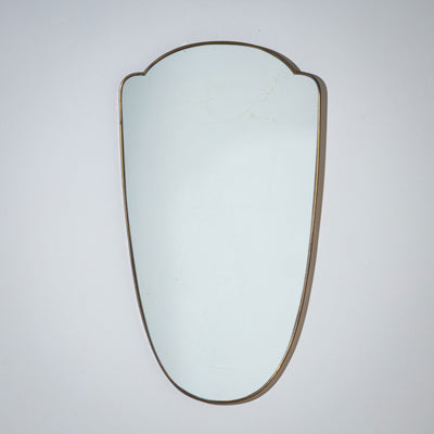 Shield-Shaped Wall Mirror, Italy, Mid-20th Century