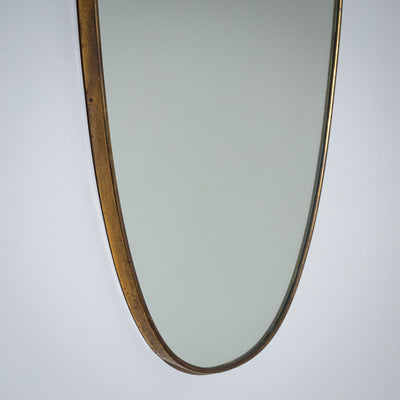 Shield-Shaped Wall Mirror, Italy, Mid-20th Century