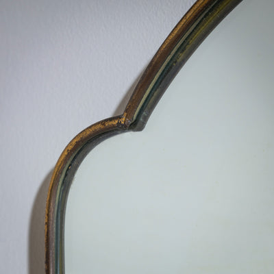 Shield-Shaped Wall Mirror, Italy, Mid-20th Century