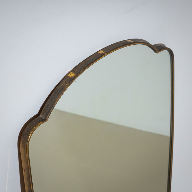 Shield-Shaped Wall Mirror, Italy, Mid-20th Century