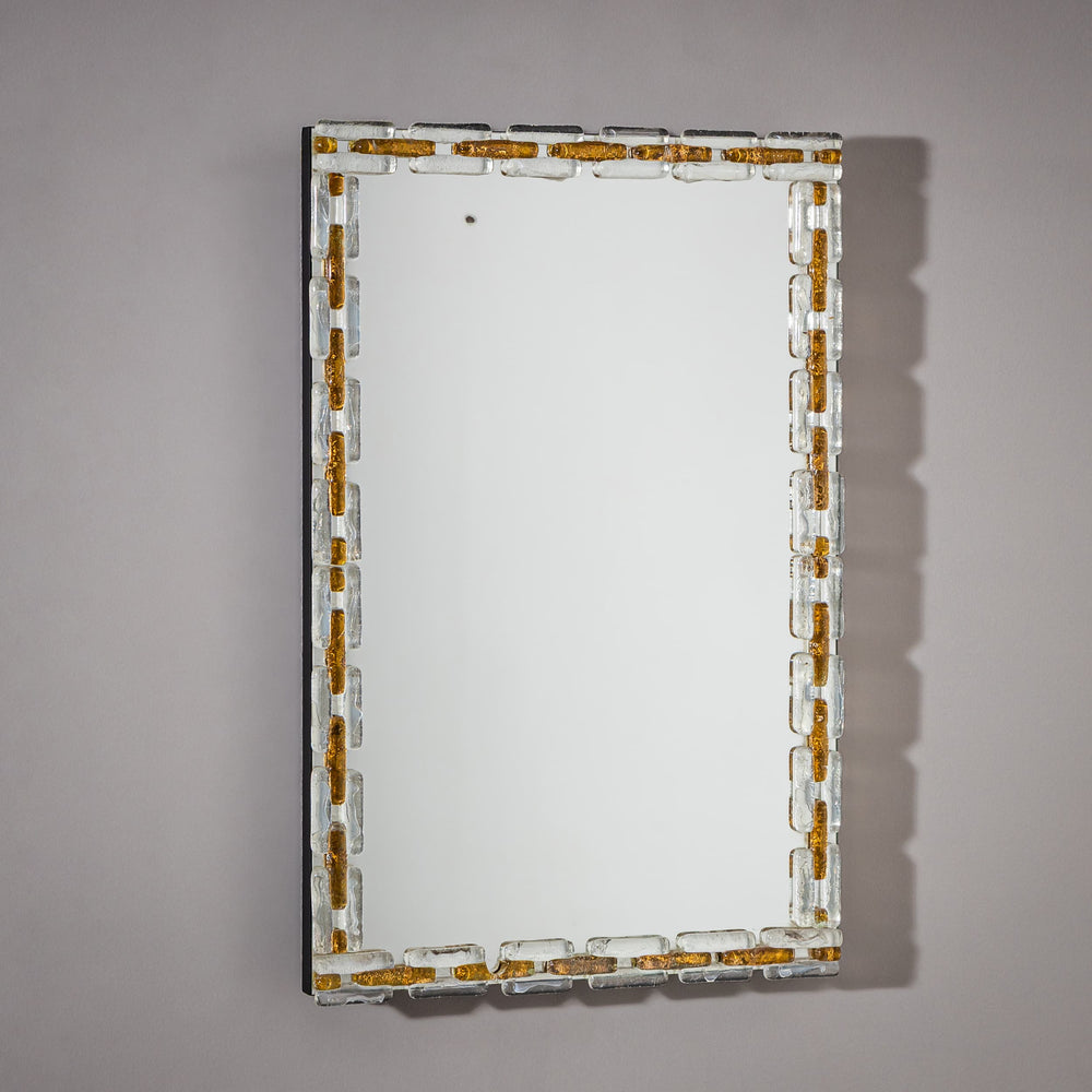 Mirror with Glass Frame, Italy, Mid-20th Century
