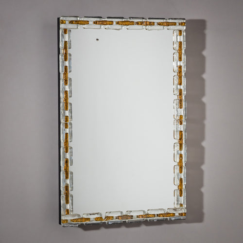 Mirror with Glass Frame, Italy, Mid-20th Century