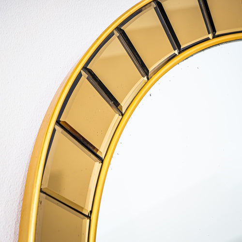 Round Wall Mirror, attributed to Cristal Arte, Italy, 1950s