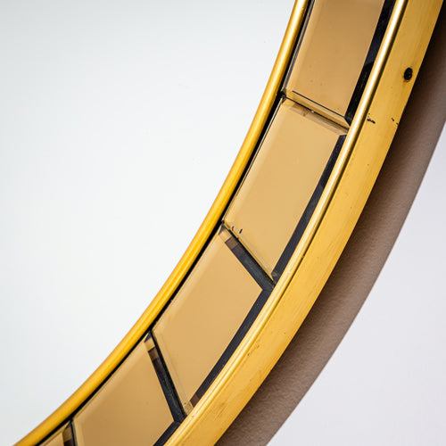 Round Wall Mirror, attributed to Cristal Arte, Italy, 1950s