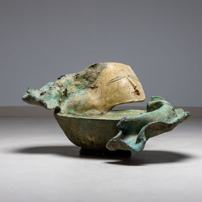 Ceramic Bowl with a Woman's Face by Guido Baldini, Italy, Mid-20th Century