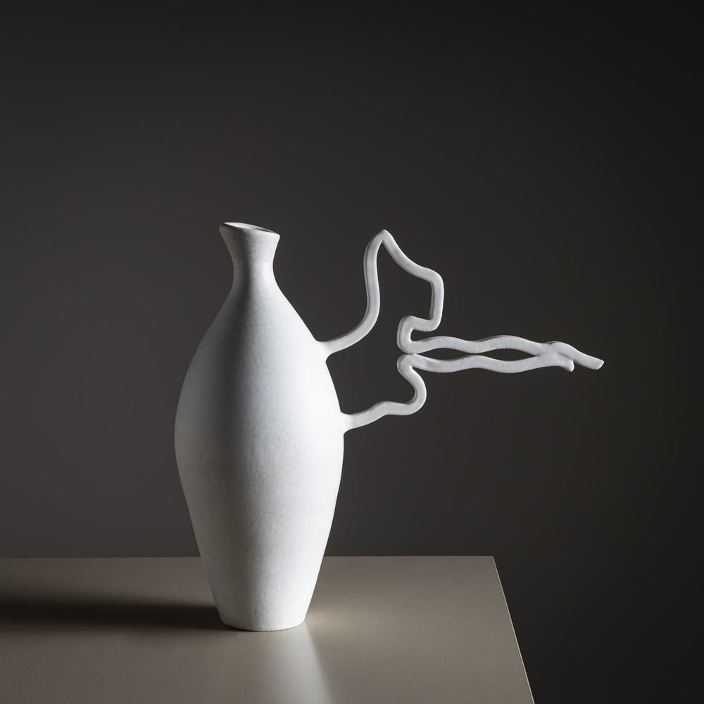 White Ceramic Vase by Poemu, France 2023