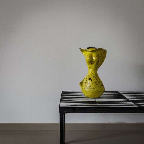 Yellow Ceramic Vase by Poemu, France 2023