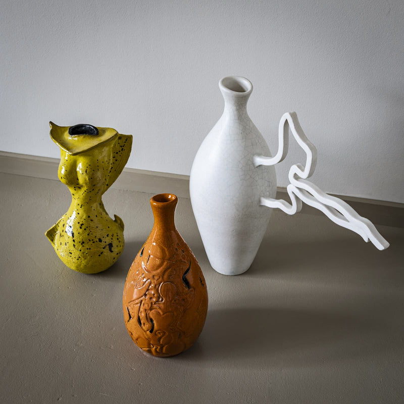 Yellow Ceramic Vase by Poemu, France 2023