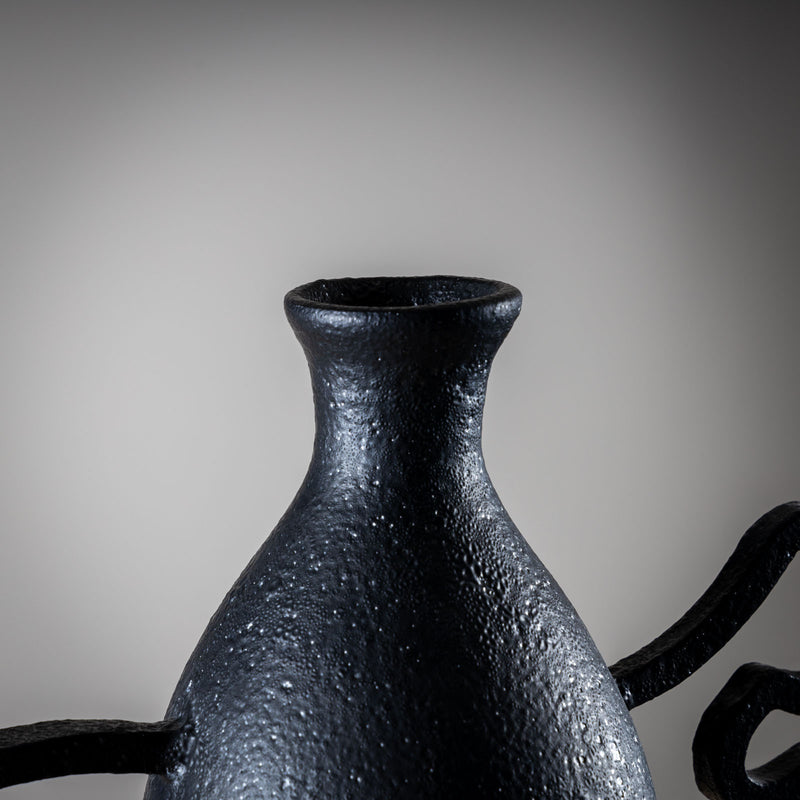 Black Ceramic Vase by Poemu, France 2023