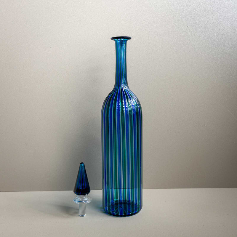 Blue-Green Venini Carafe, Italy 1979