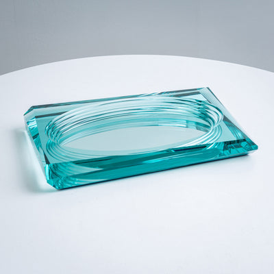 Glass Centerpiece in the style of Fontana Arte, Italy, 20th Century