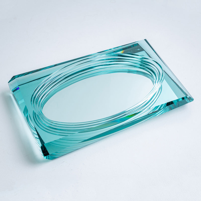 Glass Centerpiece in the style of Fontana Arte, Italy, 20th Century