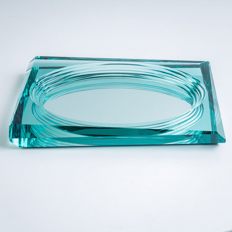 Glass Centerpiece in the style of Fontana Arte, Italy, 20th Century