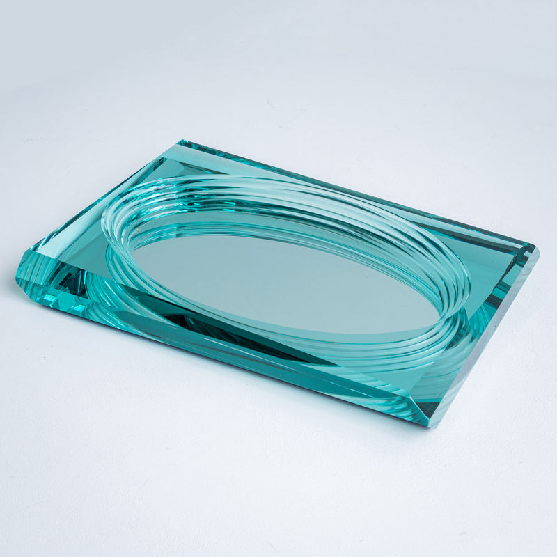 Glass Centerpiece in the style of Fontana Arte, Italy, 20th Century