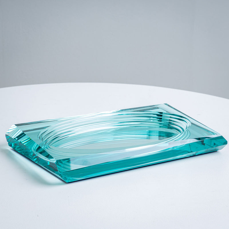 Glass Centerpiece in the style of Fontana Arte, Italy, 20th Century