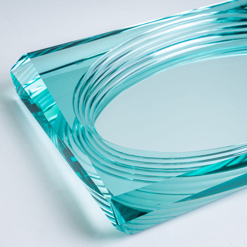 Glass Centerpiece in the style of Fontana Arte, Italy, 20th Century