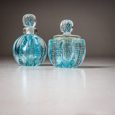 Hollywood Regency Style Murano Glass Bottles, Italy, Mid-20th Century
