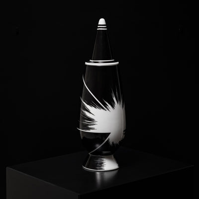 Black Lidded Vase No. 36 by Alessandro Mendini for Alessi, Made in Germany, 1992, Ed. 03511/10000
