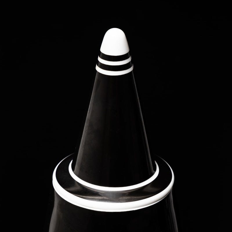 Black Lidded Vase No. 36 by Alessandro Mendini for Alessi, Made in Germany, 1992, Ed. 03511/10000