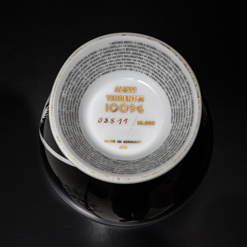 Black Lidded Vase No. 36 by Alessandro Mendini for Alessi, Made in Germany, 1992, Ed. 03511/10000