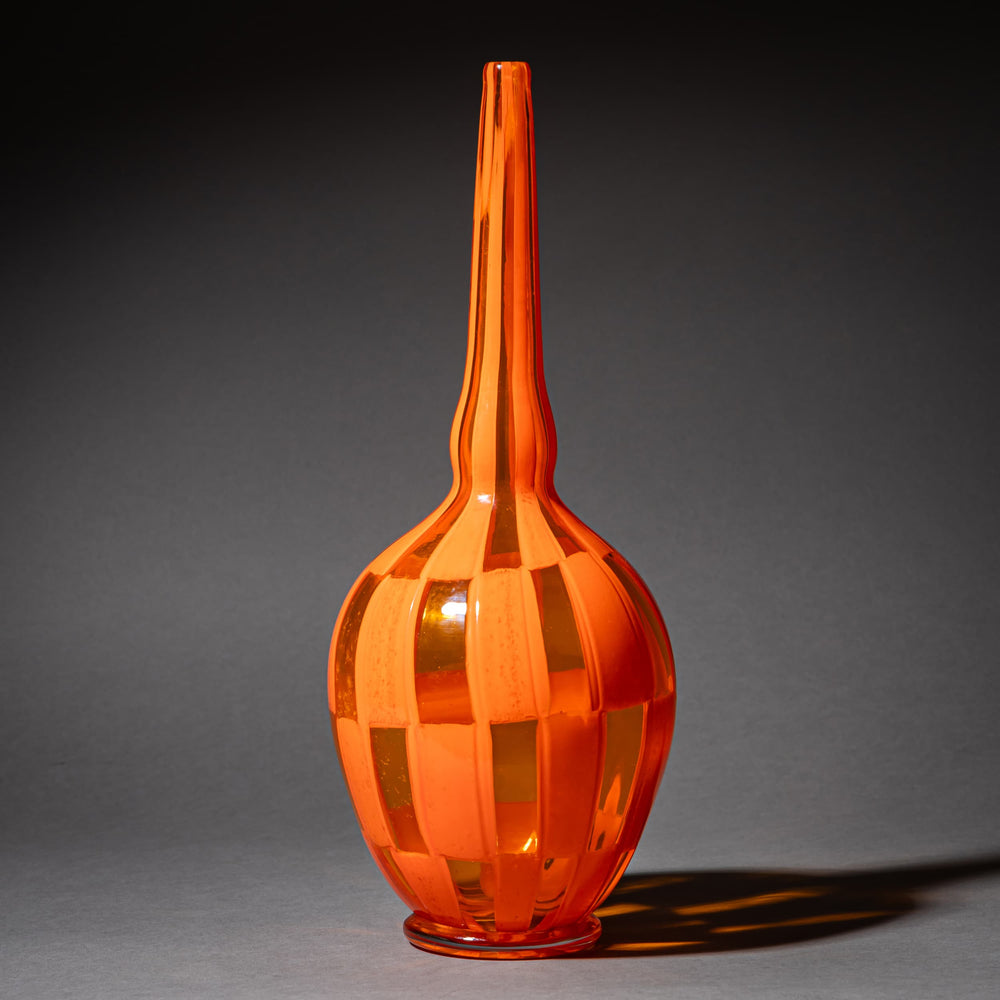 Orange Murano Glass Vase by Barovier & Toso, Edition 1/1, dated 1981