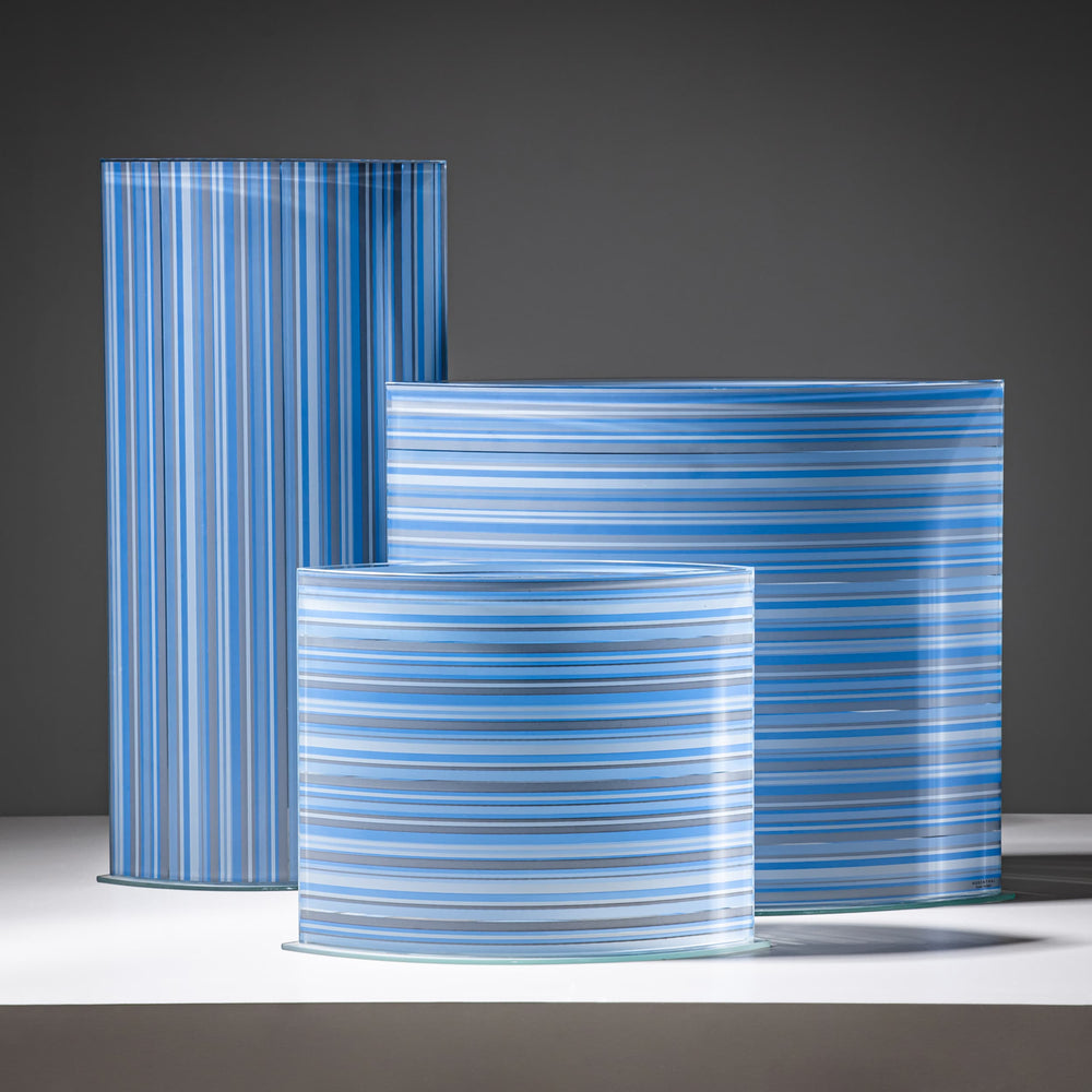 Set of Three Blue Vases by Rosenthal, 20th Century