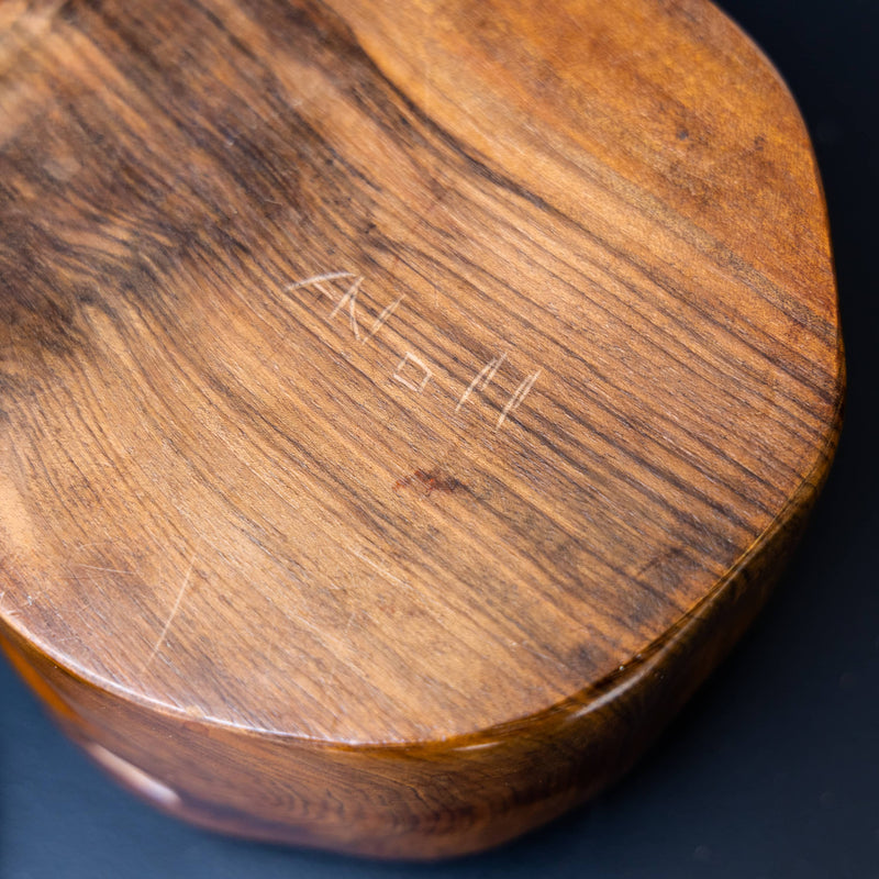 Lidded Box in Walnut by Alexandre Noll (1890-1970), France circa 1950