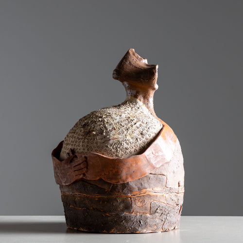 Anthropomorphic Terracotta Sculpture, Italy, dated 1987