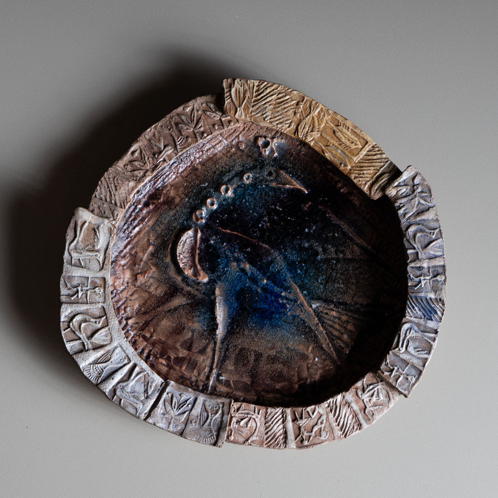 Ceramic Plate, attributed to Fiorese Amedeo (born 1939), Italy 1970s