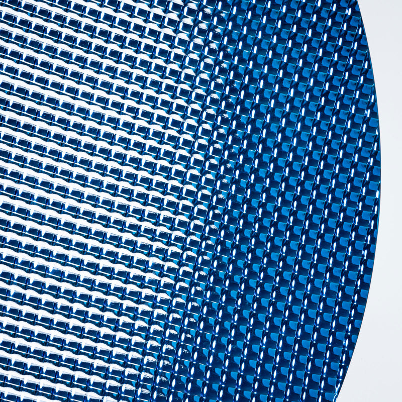 Large Concave Disc in Blue Glass by Roberto Giulio Rida, Italy 21st Century