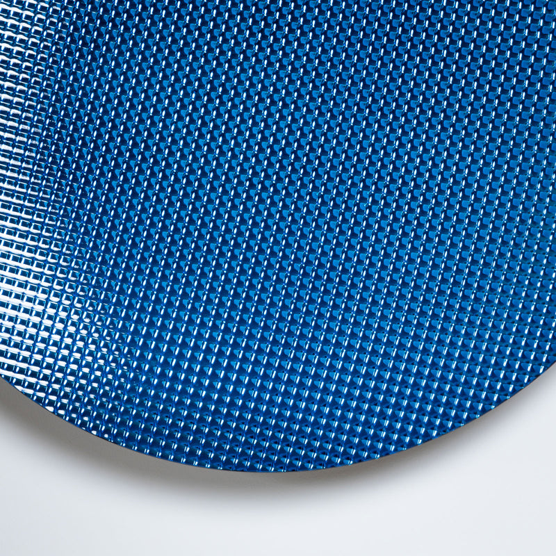 Large Concave Disc in Blue Glass by Roberto Giulio Rida, Italy 21st Century