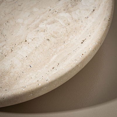 Shallow Travertine Bowl, 21st Century