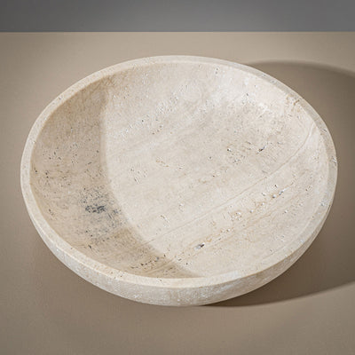 Decorative Travertine Bowl, 21st Century