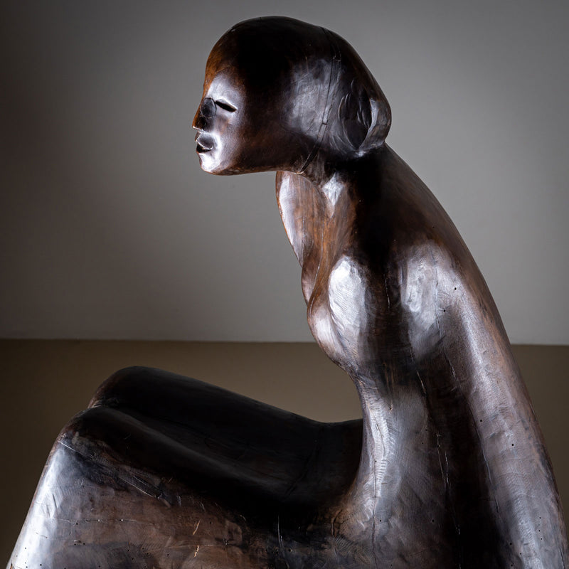 Gianni Aricò (Italy, 1941–2021) Sculptures: "Seated Couple," dated 1973